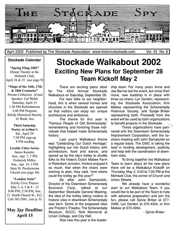 Stockade Spy April 2002 cover
