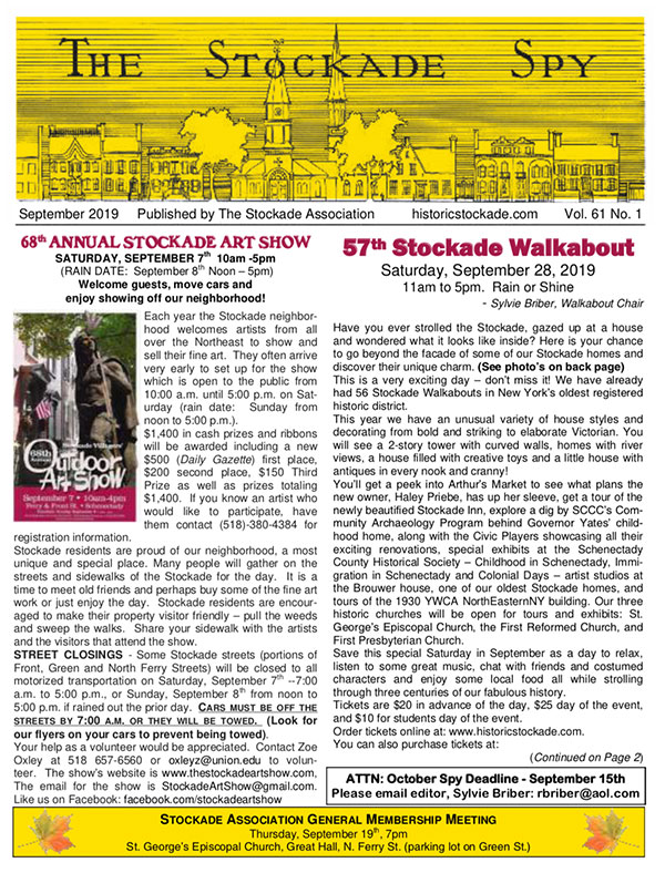 Stockade Spy September 2019 cover