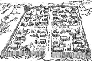1690 map of the stockade